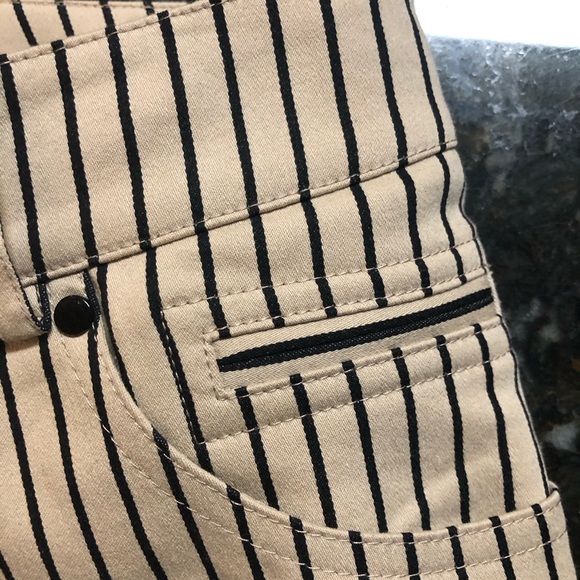 Per se pants size 2 Tan and black stripe very striking! - Picture 3 of 7